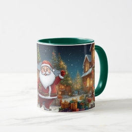 Caneca Ilustração Cartoon Natal Clause Mug
