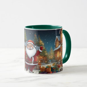 Caneca Ilustração Cartoon Natal Clause Mug
