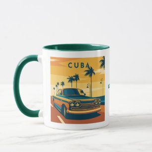 Caneca Ilustração Cuba de Nome Personalizado