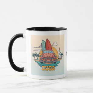 Caneca Ilustração Cuba de Nome Personalizado