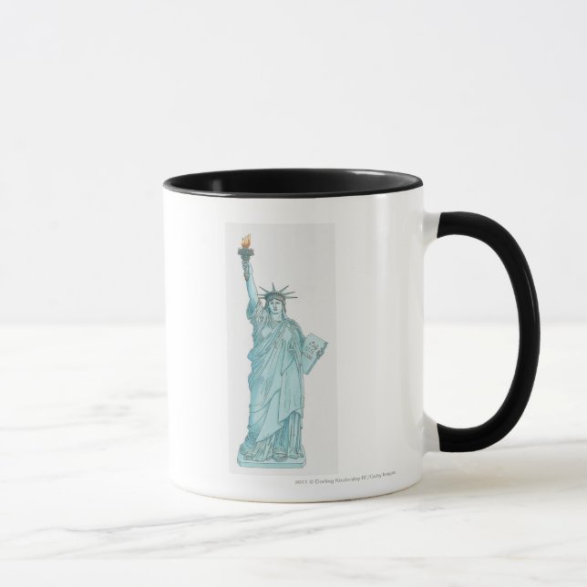 Caneca Ilustração da estátua da liberdade (Direita)