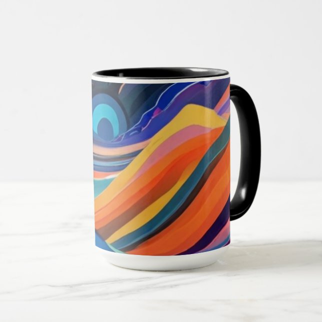 Caneca Ilustração da paisagem (Frente Esquerda)