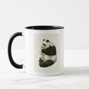 Caneca Ilustração da panda gigante que alimenta no bamb