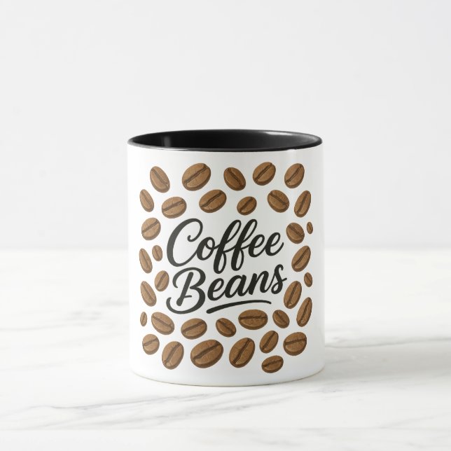 Caneca Ilustração da Tipografia do Café Beans (Centro)