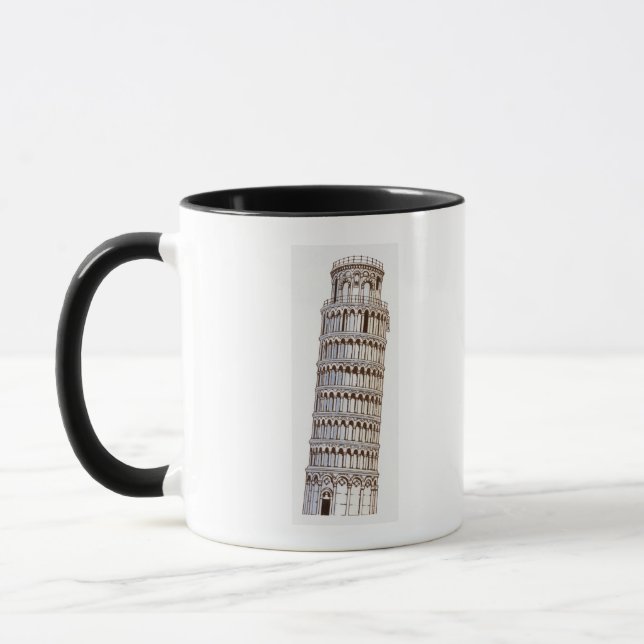 Caneca Ilustração da torre de Pisa (Esquerda)