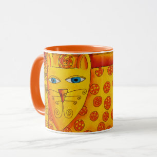 Caneca Ilustração de Aguarela de Leopardo Padronizado