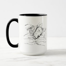 Caneca Ilustração de Amante de Cachorro Beagle