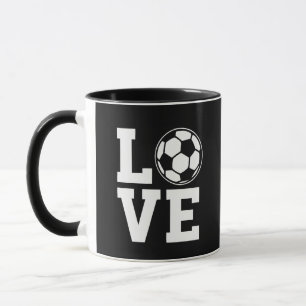 Caneca Ilustração de Amante de Futebol - Roupas de Fã de