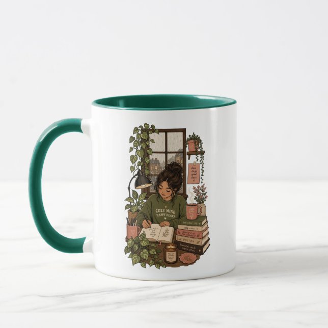 Caneca Ilustração de Autocuidado Cottagecore (Esquerda)