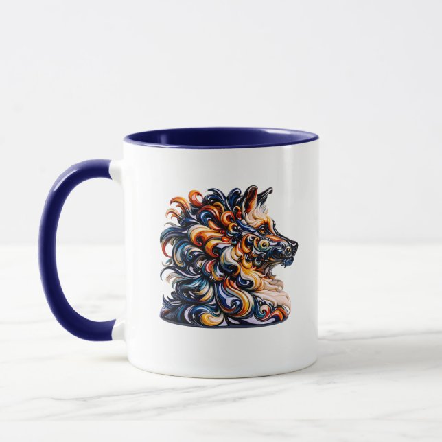 Caneca Ilustração de Cachorro Imaginário (Esquerda)