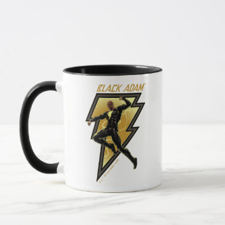 Caneca Ilustração de Caractere de Raio de Adão Negro