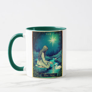 Caneca Ilustração de Carta de Tarot, A Estrela