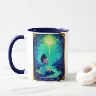 Caneca Ilustração de Carta de Tarot, A Estrela