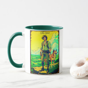 Caneca Ilustração de Carta de Tarot, O Louco