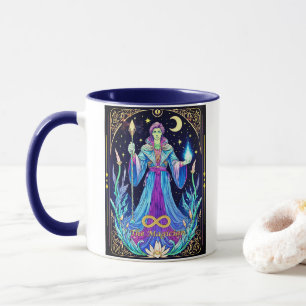 Caneca Ilustração de Carta de Tarot, O Mago