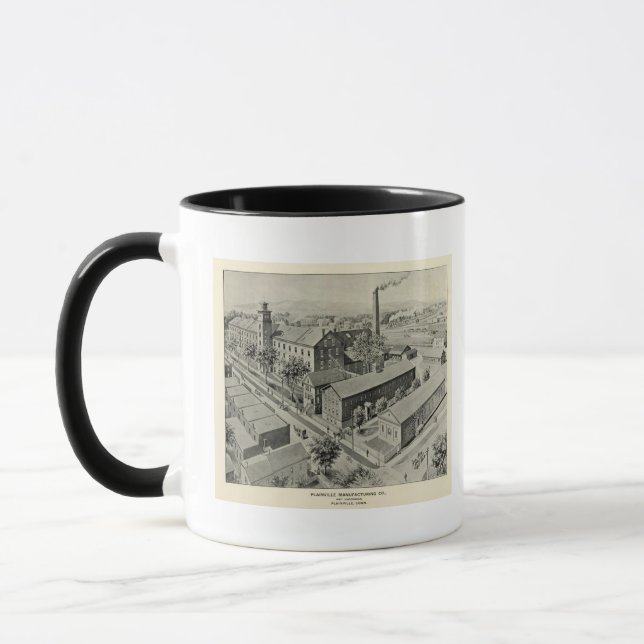 Caneca Ilustração de Connecticut de Plainville (Esquerda)