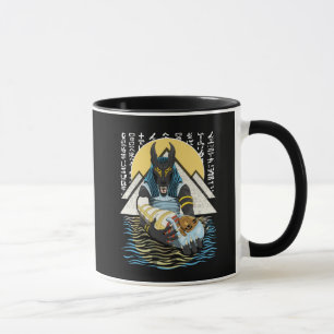 Caneca Ilustração de Deus Egípcio Anubis