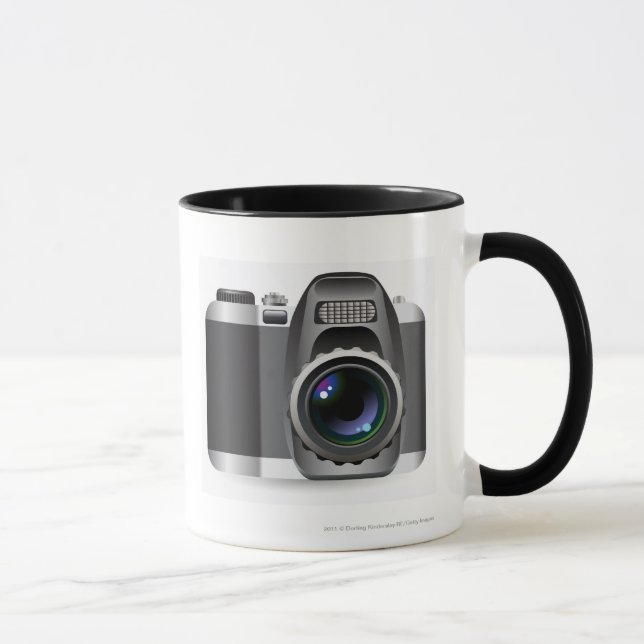 Caneca Ilustração de Digitas da câmara digital (Direita)