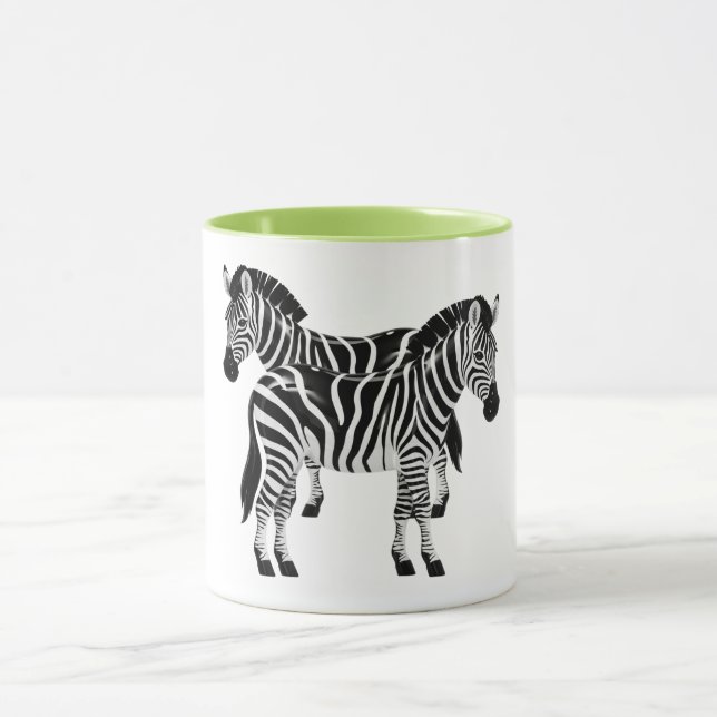 Caneca Ilustração de Duas Zebras (Centro)