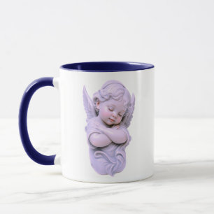Caneca Ilustração de Escultura de Anjo Adormecido