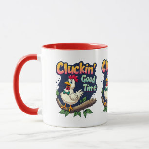 Caneca Ilustração de Galinha Engraçada de Bom Tempo