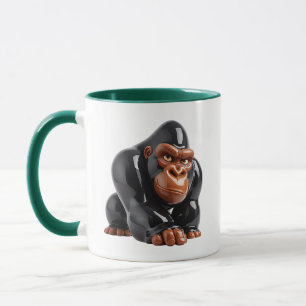 Caneca Ilustração de Gorila Fofo