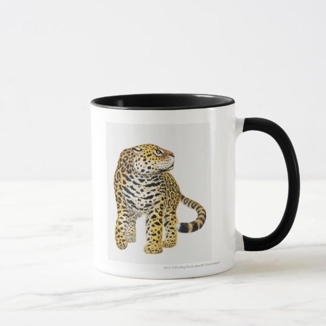 Caneca Ilustração de Jaguar com cabeça no perfil (Direita)