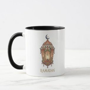 Caneca Ilustração de Lanterna de Ramadan Oriental