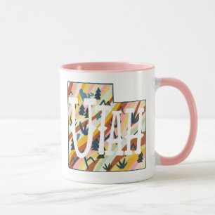 Caneca Ilustração de Mapa do Estado de Utah