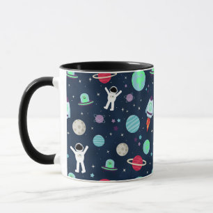 Caneca ilustração de padrão espacial