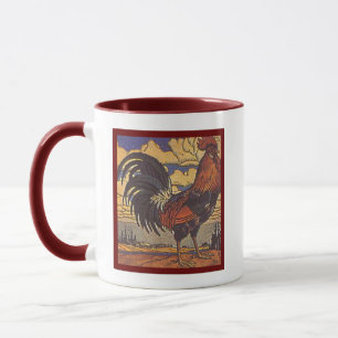 Caneca Ilustração de País Retroativo da Galeria de Fazend