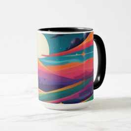 Caneca Ilustração de Paisagem