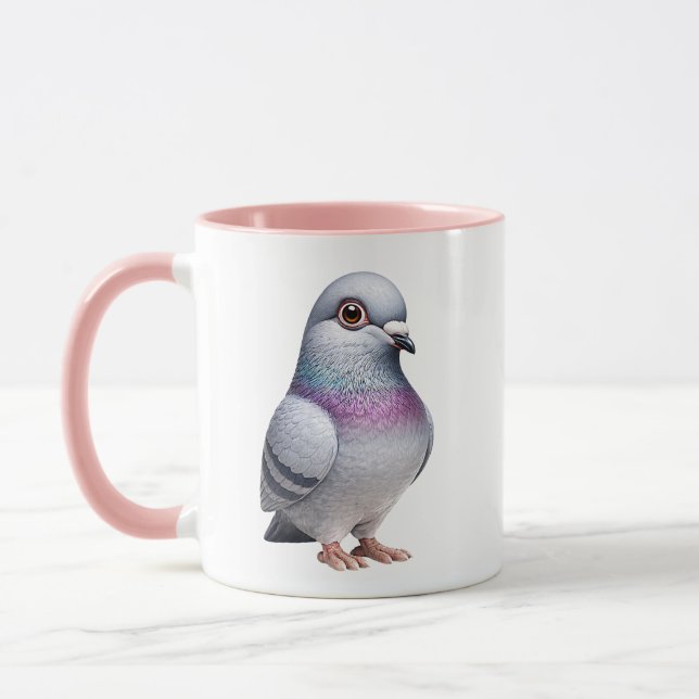 Caneca Ilustração de Pombo Fofo (Esquerda)