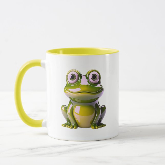 Caneca Ilustração de Rã Fofa (Esquerda)