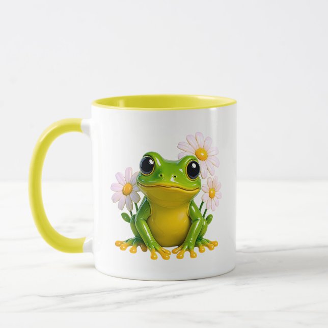 Caneca Ilustração de Rã Fofa (Esquerda)