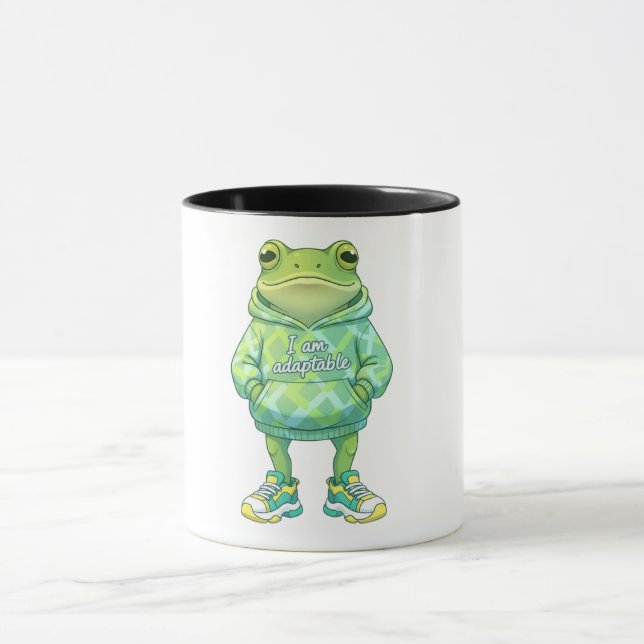 Caneca Ilustração de Sapo de Cute | Engraçada Coffee Mug (Centro)