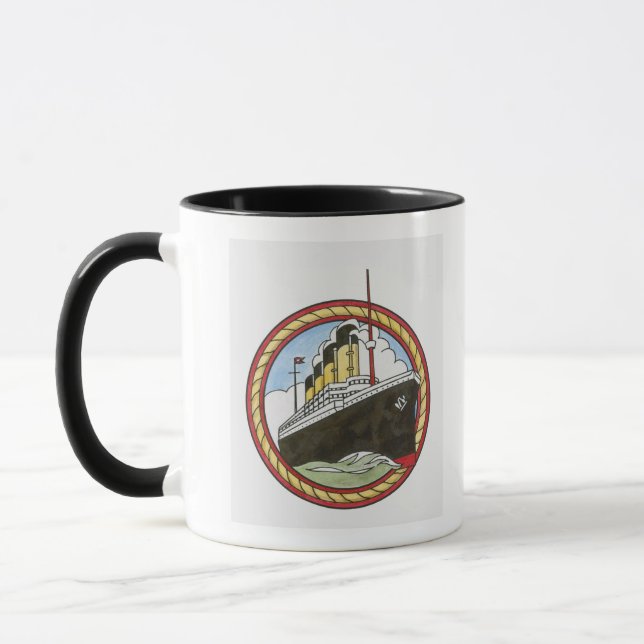 Caneca Ilustração de titânico (Esquerda)