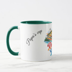 Caneca Ilustração de Truta Marrom com "Respeite a Subida"