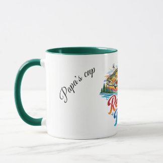 Caneca Ilustração de Truta Marrom com "Respeite a Subida"