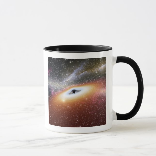 Caneca Ilustração de um buraco negro supermassivo (Direita)
