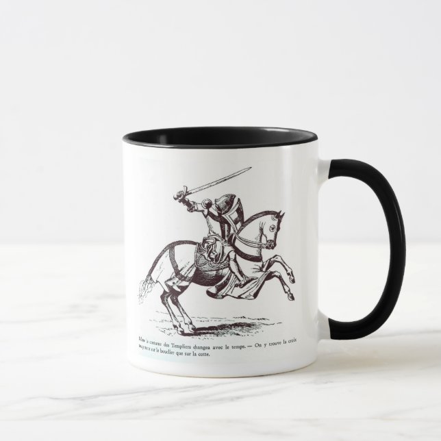 Caneca Ilustração de um cavaleiro Templar (Direita)