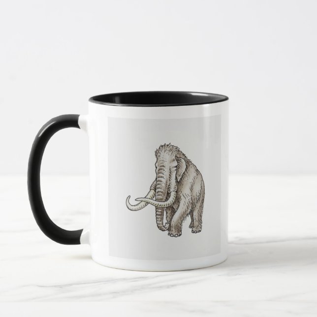 Caneca Ilustração de um mammoth (Esquerda)