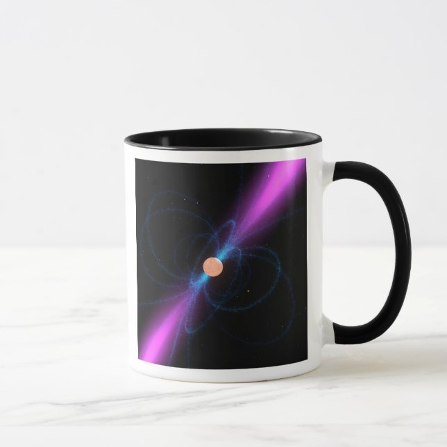 Caneca Ilustração de um pulsar (Direita)