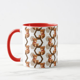 Caneca ilustração de uma disposição de urso de ursinh