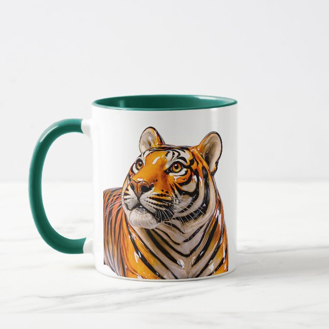 Caneca Ilustração detalhada de tigre (Esquerda)