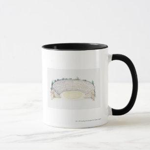 Caneca Ilustração do anfiteatro romano