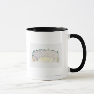 Caneca Ilustração do anfiteatro romano