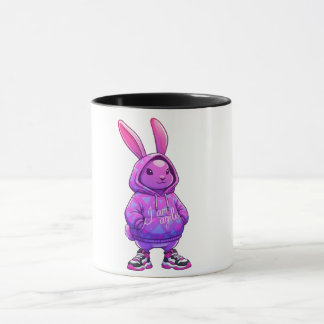 Caneca Ilustração do coelho bonito | Mug de café coelho p