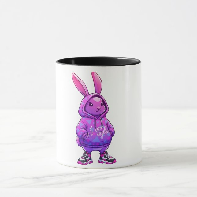 Caneca Ilustração do coelho bonito | Mug de café coelho p (Centro)