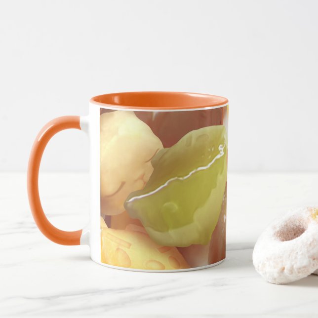 Caneca Ilustração do Deserto de Bola Taro (Com Donut)
